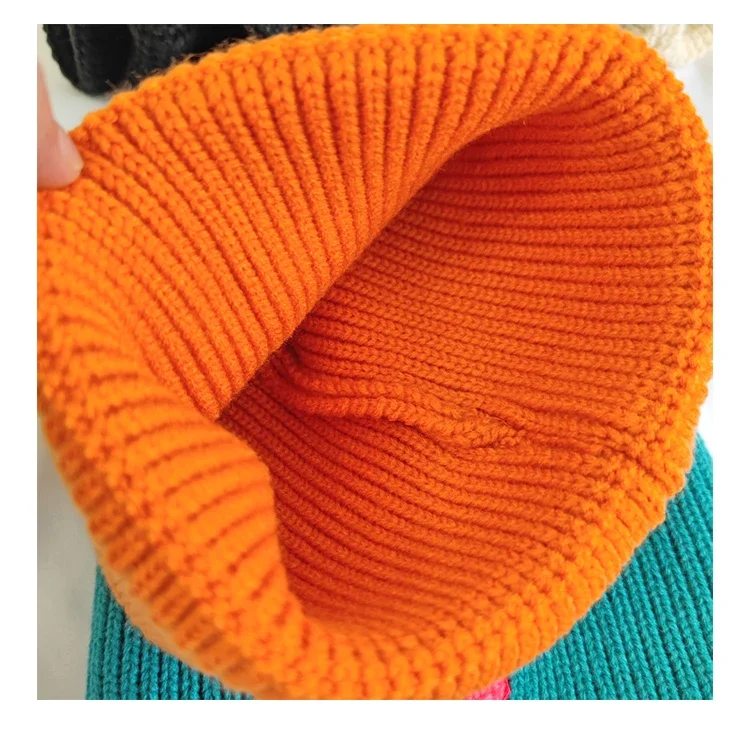 Gorro de invierno con letra C grande multicolor para mujer, gorro Unisex, grueso, cálido, para exteriores, Hip hop, deporte, esquí