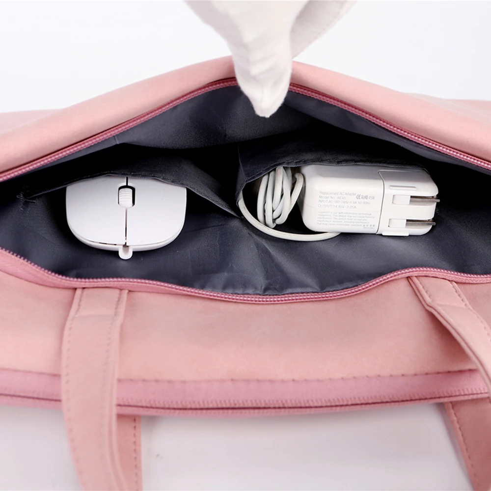 Laptop Bag 13.3 14 15.6 Inch Notebook Case Sleeve For Macbook Air Pro Computer Women Men Handbag Waterproof PU Leather Briefcase