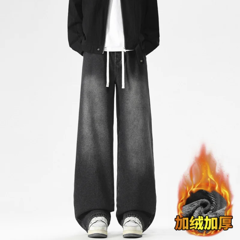 ملابس للرجال سراويل شتوية Pantalones Hombre ملابس الشارع الشهير Y2K ملابس جينز للرجال جينز فضفاض جينز رجالي جينز رجالي من قماش الدنيم #1