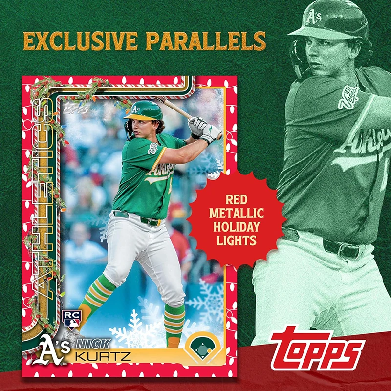 2025 Topps Holiday Baseball Tin Christmas Kolekcja Kart Kolekcjonerskich MLB Ultimate Fan Gift Box na Świąteczny Sezon Prezent dla Fanów