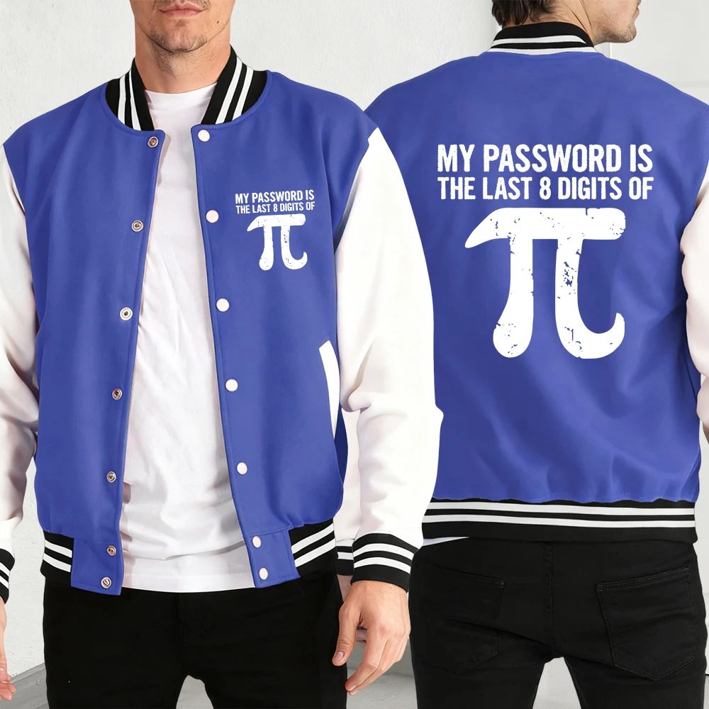 

Бейсбольная куртка My Password Is Most Prints для мужчин, модный мягкий трикотаж, осеннее флисовое свободное пальто, винтажная повседневная одежда унисекс