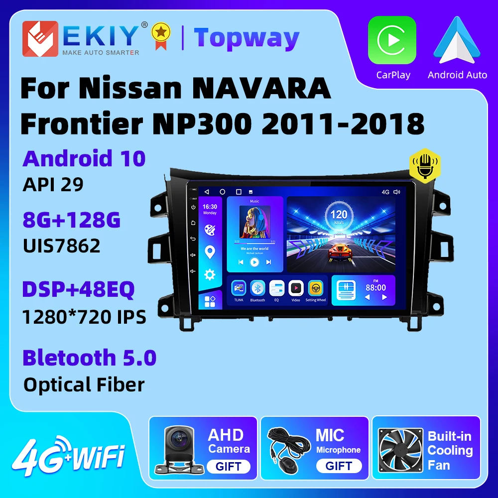 

EKIY Carplay Android For Nissan Navara Frontier NP300 4D23 2014-2021 Car GPS Electronics Radio Navigation Multimedia Player