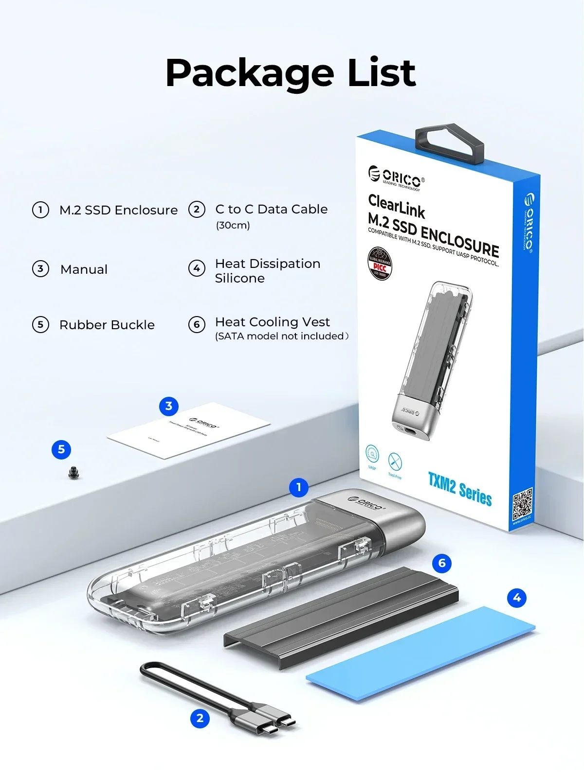 ORICO Extemal Harde Schijf Case M.2 NVME SATA SSD Behuizing Zinklegering Tool Gratis 10Gbps Type C Externe Adapter Draagbare SSD Case