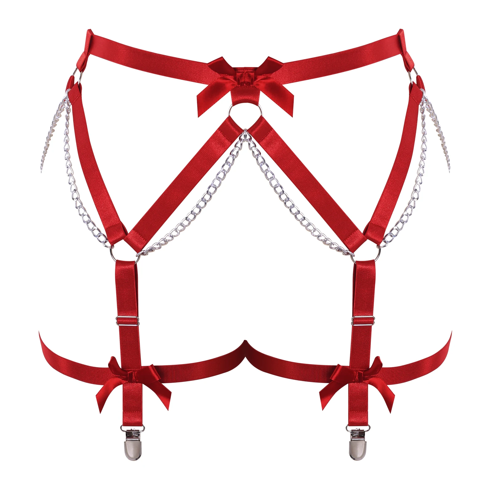 

Women Fashion Rave Bow Garter Clothes Bondage Cage Sword Belt Harness Busty Sexy Plus Size Underwear Erotic Stockings