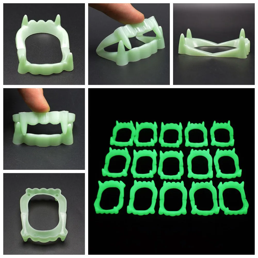 طقم أسنان الدعائم ألعاب خدعة الفلورسنت مضيئة مضحك حفلة تفاعلية متعة حفلة تنكرية الإبداعية عطلة عيد ميلاد هدايا صغيرة متعة