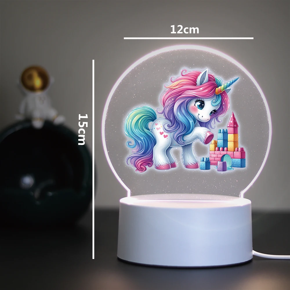 unicorn 3D Led For Home Children'S Night Light Night Light 3D Illusion Lamp