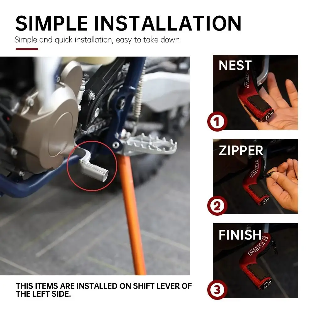 

Portable Universal Motorcycle Gear Shift Cover Anti-skid Fabric Shifter Pad Protection Durable Scratch-proof Lever Pedal Boot