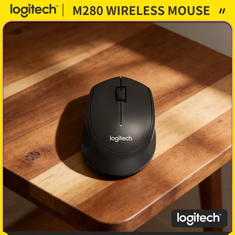 

Logitech M280 Wireless Optical Mouse Plug and Play 18-Month Battery 1000 DPI 10m Range for Desktop Laptop Office