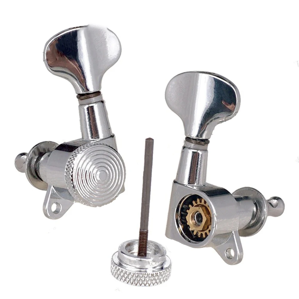 Installed Shiny Silver Electric Guitars Metal Tuning Machines Metal Electric Guitars Gold Locking Machine Heads