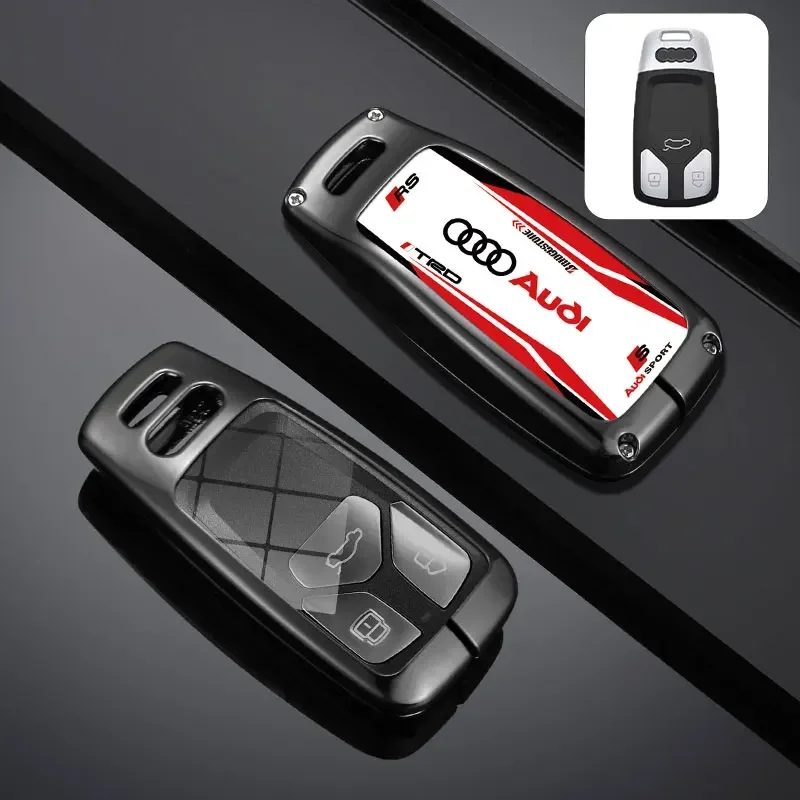 

Модный автомобильный гоночный стиль, чехол для ключей, аксессуары для автостайлинга для Audi A4 B9 A5 A6 8S 8W Q5 Q7 4M S4 S5 S7 TT RS