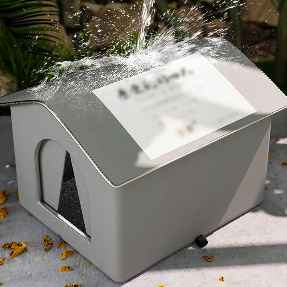 مأوى القطط الحديدي المقاوم للطقس، مأوى القطط الضالة، كهف القطط لفصل الشتاء، سرير خيمة الحيوانات البرية #6