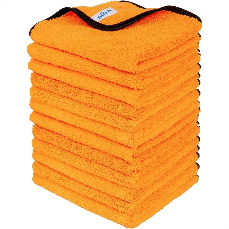 

Profional Premium Microfiber Towels for Cars DualSided Car Washing and Detailing Towels Gold 15.7 x 23.6 inch 12 Pack