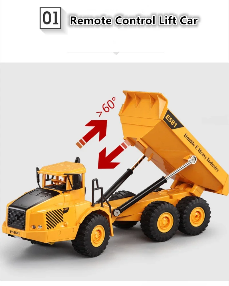 รถดัมพ์บังคับวิทยุ RC 1:20 2.4G 30 นาที ขับเคลื่อน 4 ล้อ แบบจำลองบังคับวิทยุ ทนทานต่อการชนและตกกระแทก ของเล่นเด็ก