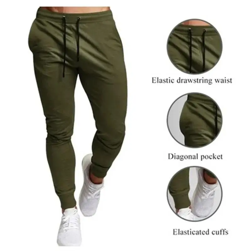 السراويل الرجالية عداء ببطء Sweatpants حجم كبير مرونة الخصر السراويل الرياضية فضفاضة اللياقة البدنية الملابس الربيع قسم رقيقة