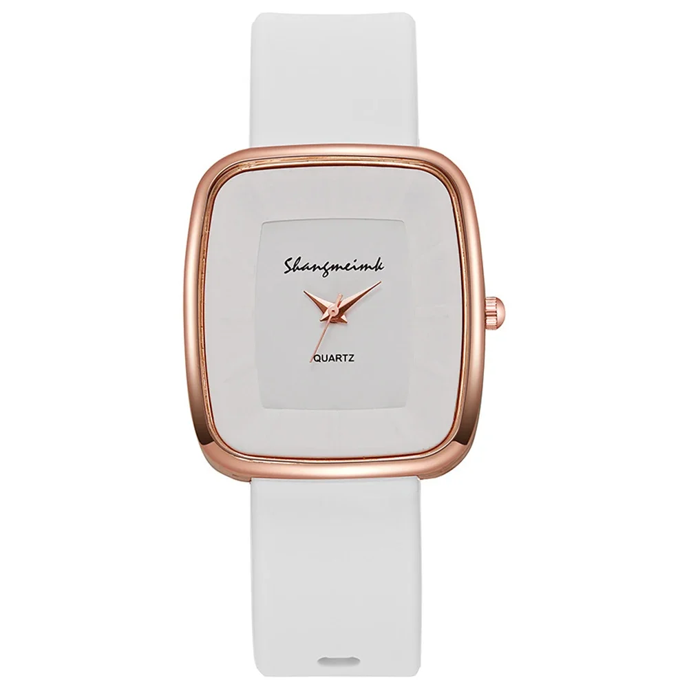 

Модные квадратные элегантные женские кварцевые наручные часы с силиконовым ремешком, женские часы Reloj Mujer