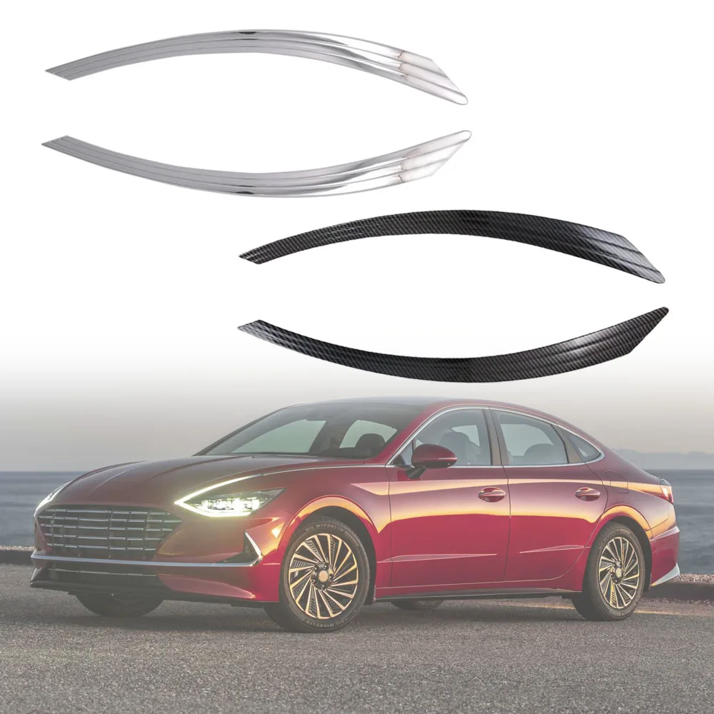 

Car Headlamp Eyelid Eyebrow Cover Front Headlight Eyelid Eyebrow Cover Trim Fit for Hyundai Sonata 2020-2023