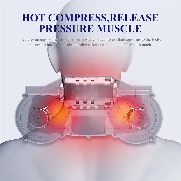 Rechargeable Three in One Use Smart Travel Portable Heat Sleeping Vibration Neck Shoulder Massage Pillow