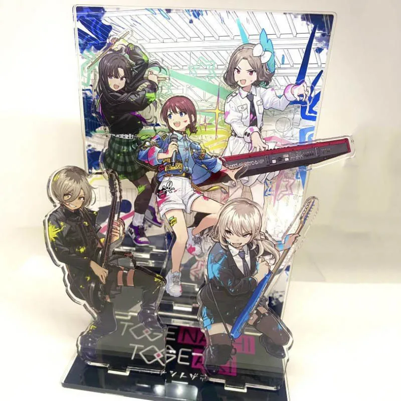 Anime GIRLS BAND CRY ISERI NINA Rupa EBIZUKA TOMO Cosplay Acrylic Figure Stand Rotate Standing Plate Ornament Accessories Gift
