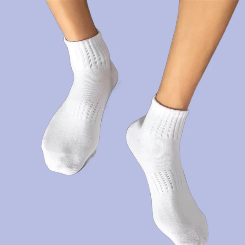 Chaussettes Courtes Classiques 5/10 Coton pour Homme et Femme, 95% Paires, Noir, Blanc, Haute Qualité, Fine, Coupe Basse, Tube, dehors, Bateau de Rinçage