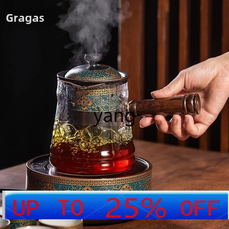 

llm electric ceramic stove tea maker set, high temperature resistant glass steam brewing teapot