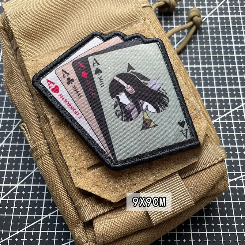 ACG Girls Frontline Patches for Clothing Embroidery Anime Patch Cute Girl Tactical Badge on Backpack Hook Loop Military Patch