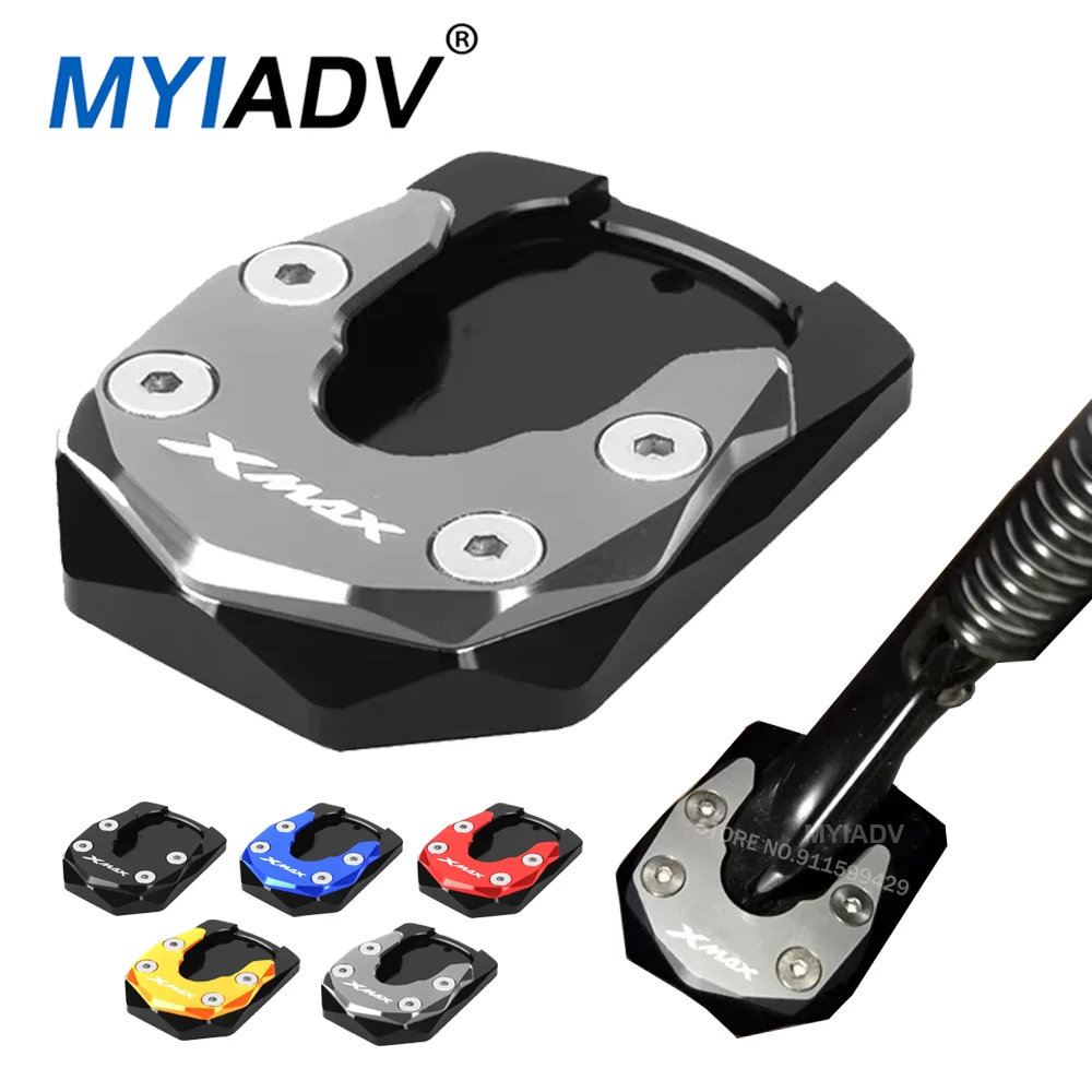 

For YAMAHA XMAX300 XMAX 300 X-MAX300 Motorcycles Side Stand Enlarger Plate Kickstand Extension Support Foot Pad Base Accessories