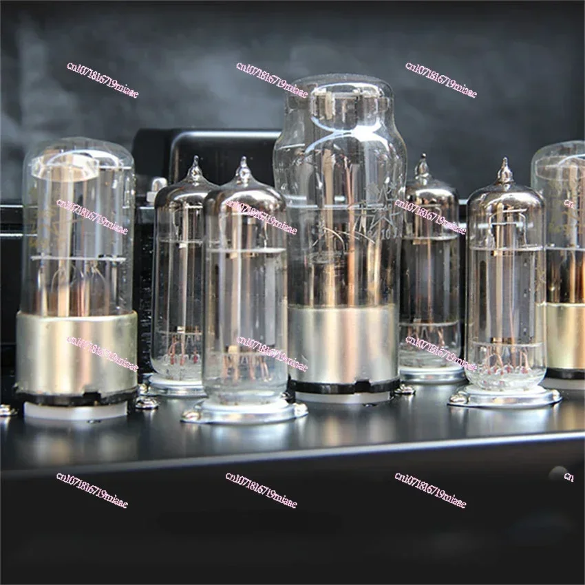 Audiophile 6P1 Tube Power Amplifier Class A Single-ended Parallel High-power HIFI Power Amplifier Retro Tube VU Meter Amplifier