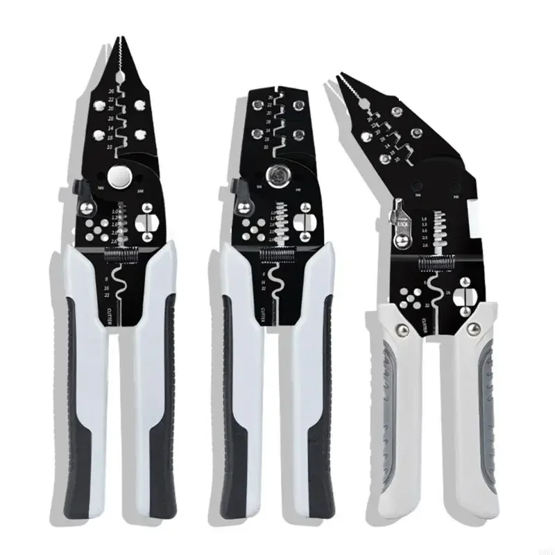 

High Strength Steel Crimping Stripping Pliers Cutter Tool with Multiple Functionality for Reliable Cable Termination