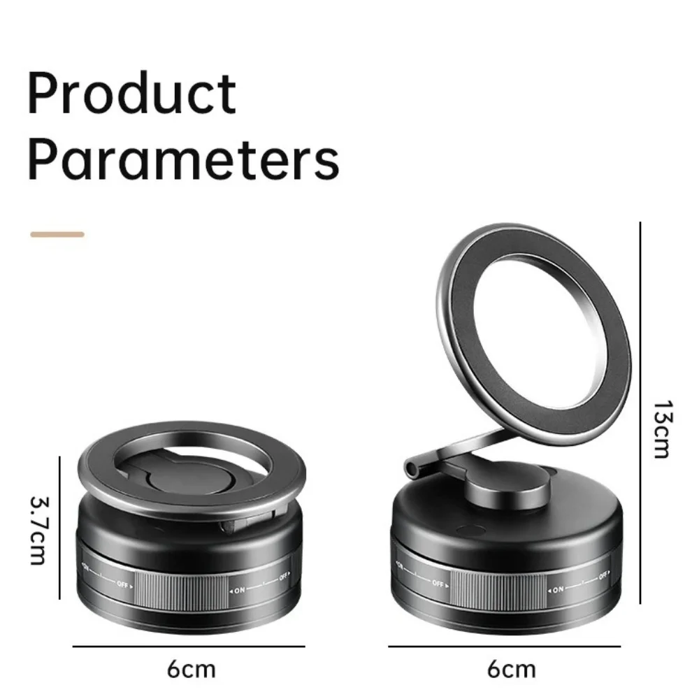 Soporte magnético para teléfono de coche, ventosa mecánica al vacío, rotación 360 °   Soporte de adsorción magnética Soporte universal para GPS de navegación