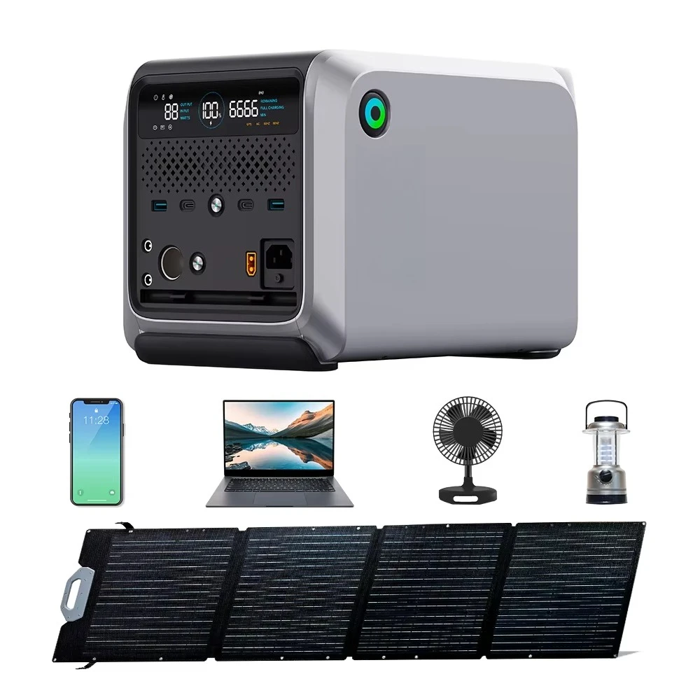 Por Station 600 W Rated Outdoor Backup Energy Storage with AC Outlets and USB Ports for Camping and Home Use