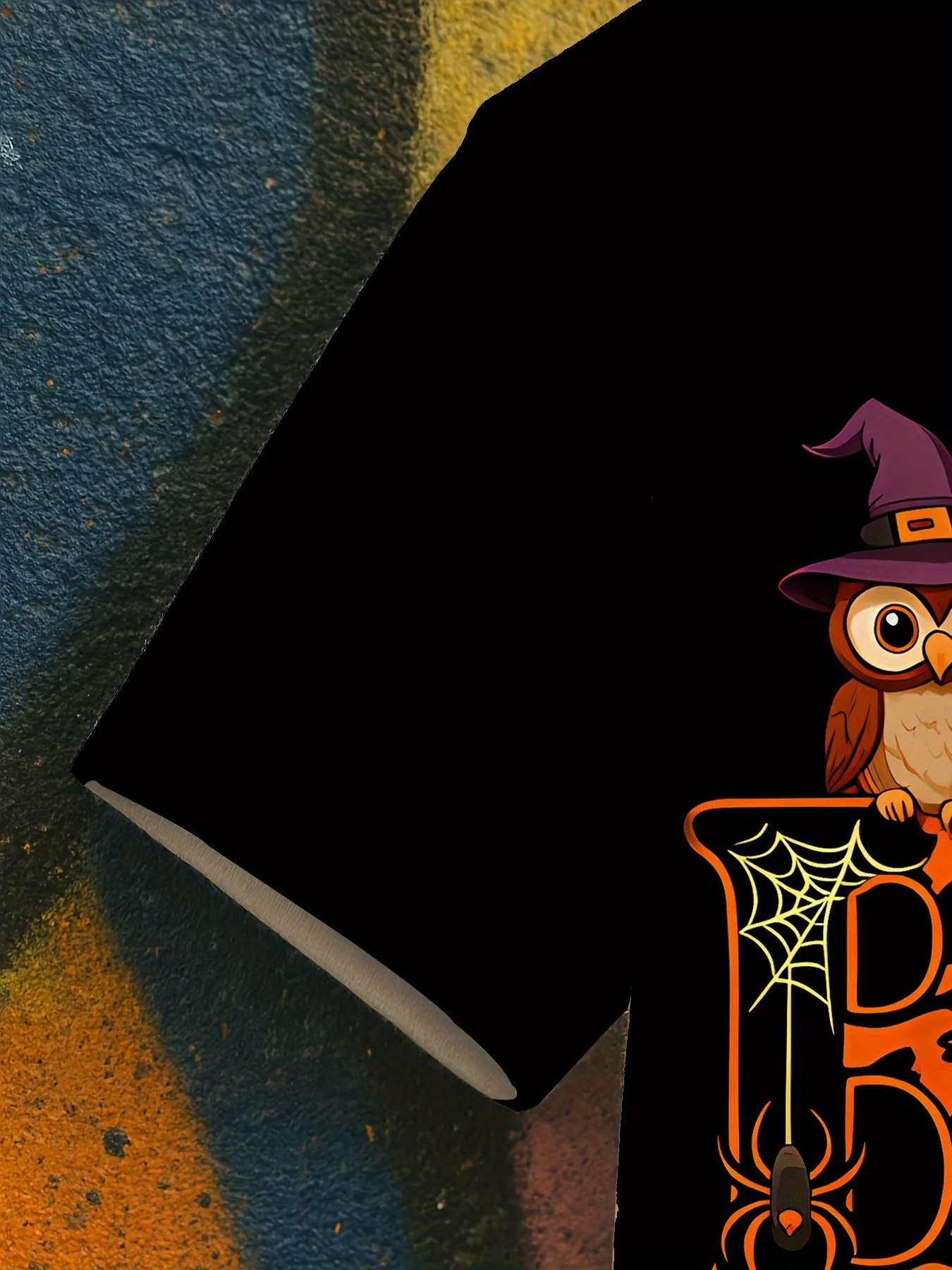 تي شيرت ممتع للهالوين للأولاد - "BOO!" مطبوعات الشبح/القرع/البومة، بوليستر مريح، للهالوين والخدعة أو المعالجة
