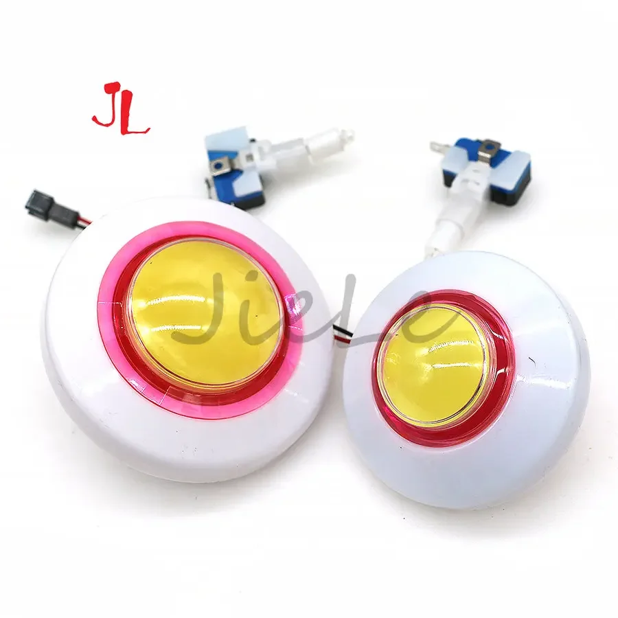 1 Piece 80mm 100MM Colorful Glowing LED Push Button 12V Illuminated Edge Automatic with Micro Switch Crane Game Vending Machine
