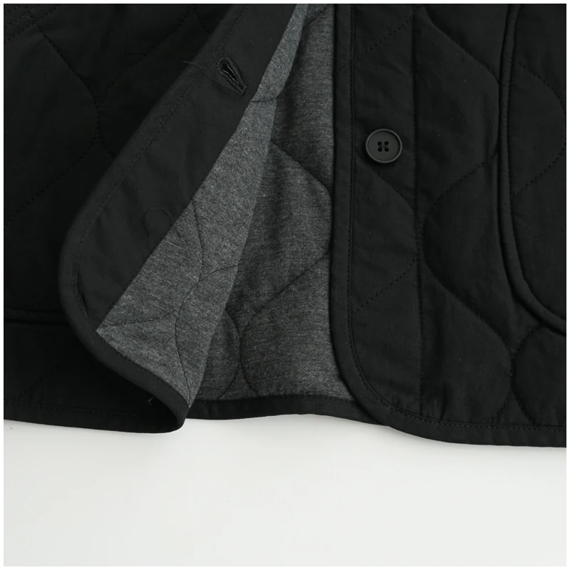 Lightweight Long Sleeved Padded Jacket for Men Women Loose Casual Japanese Retro Single Breasted Clip on Cotton Short Parkas