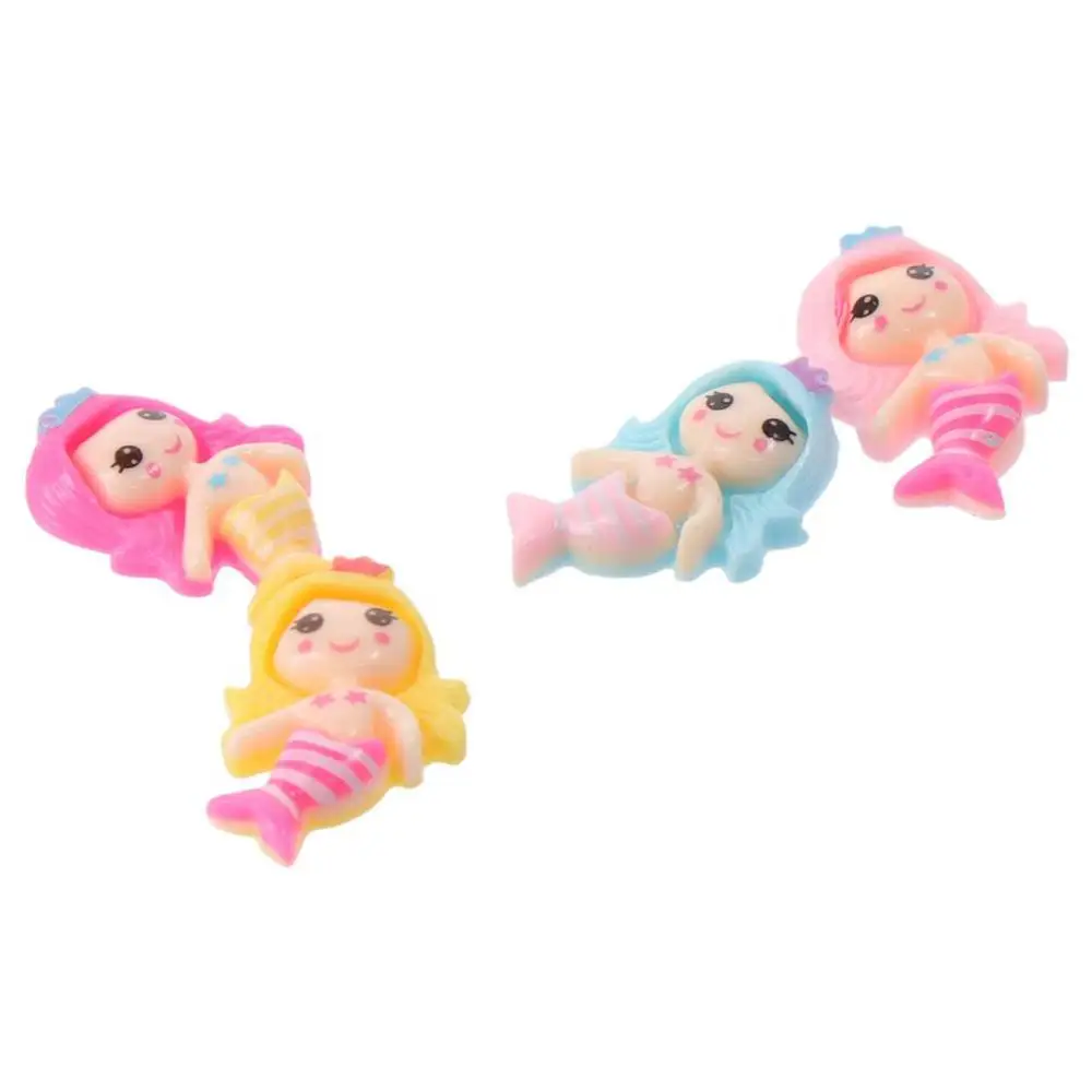60pcs Mermaid Mermaid Charms 16*25*5mm Resin Resin Mermaid Slime Charms Mixed Colors Scrapbooking Embellishments for DIY Crafts