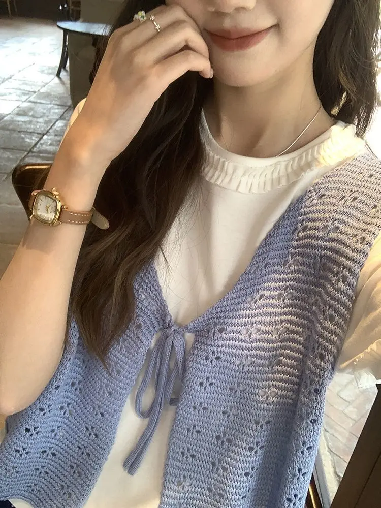 سترات الصدريات رقيقة المرأة سترة الرسن أعلى امرأة الخريف الصوف التلبيب houndstooth المخلوطة ميلارد محززة النمط الفرنسي الحضرية OL #4