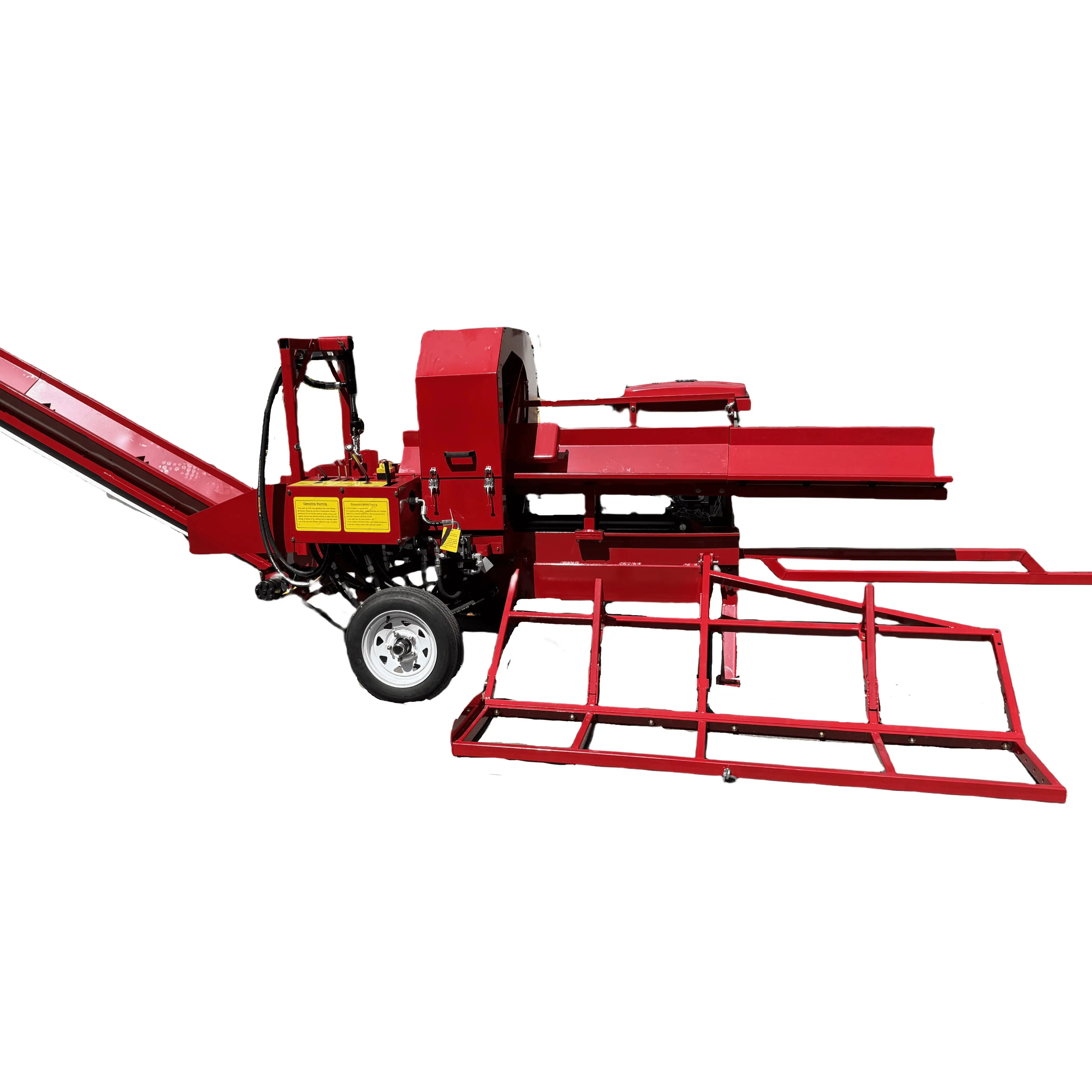 YIHUITONG 27T Firewood Processor With 739cc RATO Engine,17.32in Max Cut, 20in Chainsaw, 6-Way Wedge, Log Lifter, 3M Conveyor