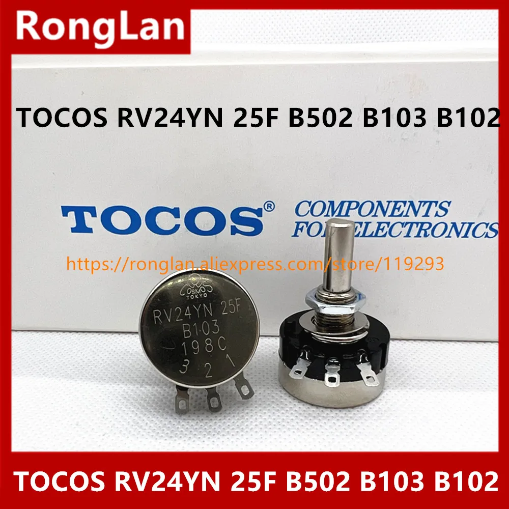 [BELLA]TOCOS RV24YN  25F B502 B103 B102 B1K B5K B10K potentiometer handle 25MMF--10pcs/lot