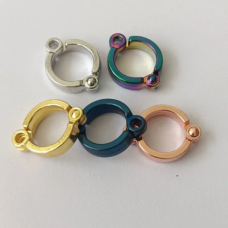 حلقات معدنية لساق الطيور للتدريب على الطيران في الهواء الطلق ، مشبك فتح مضاد للخسارة ، حلقات قدم الببغاء ، ملحقات طوق الحيوانات الأليفة ، 4-15 ، 1Cps #3