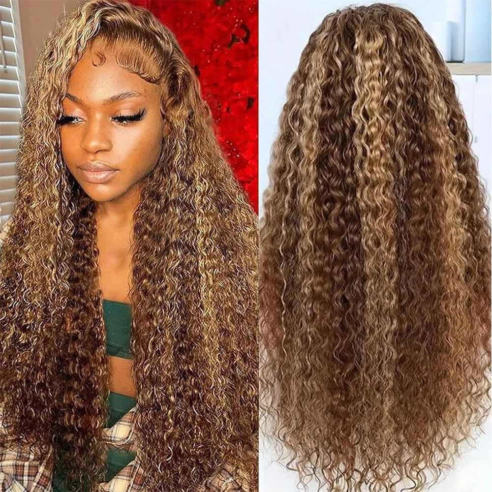 

Плотность 200 P4/27, цветные блики, глубокая волна, 13X4, кружевные фронтальные парики, человеческие волосы 13X6, HD, кружевные парики из человеческих волос, предварительно выщипанные