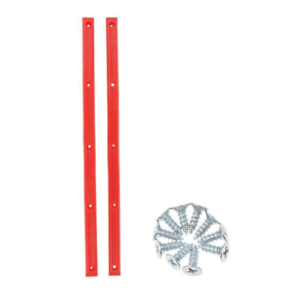 Skateboard Anti Collision Strips Set Sturdy Rib Protection Rails in a Convenient 2 Pack with Necessary Installation Screws