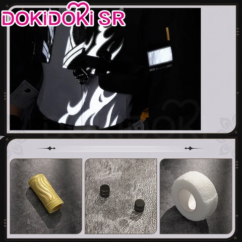 : Костюм для косплея Роуэра из игры Wuthering Waves DokiDoki-SR, мужской костюм Роуэра для косплея, металлические аксессуары