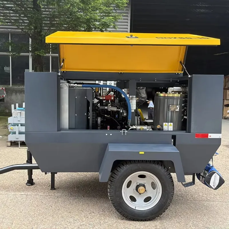 Wholesale Portable Air Compressor Diesel Cummins Engine Screw Air Compressor For Mining And Construction Work