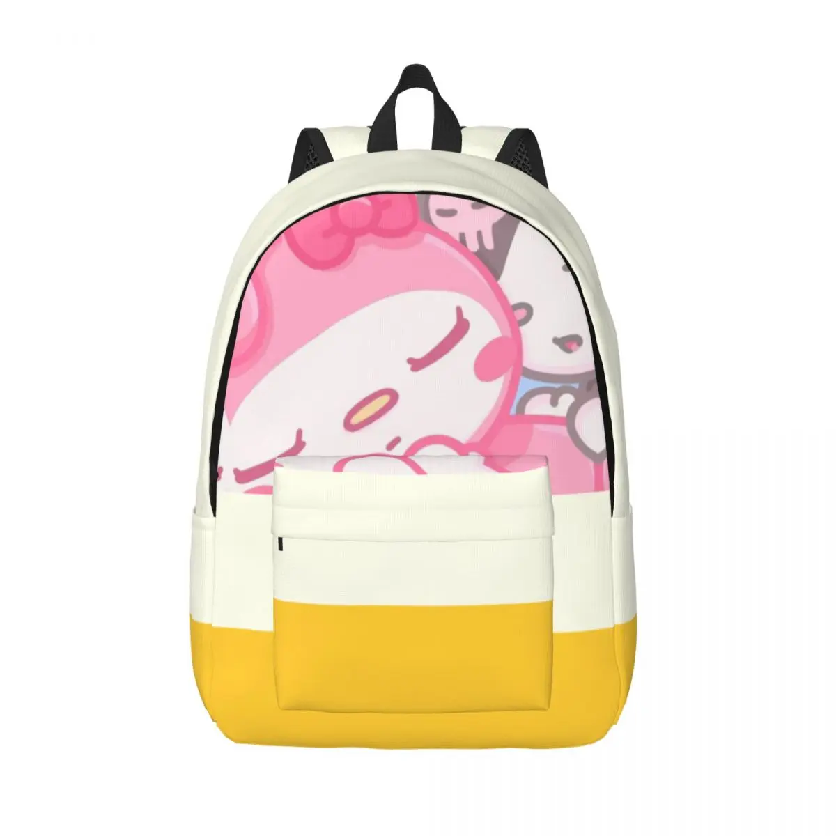 High Street Cute Melody Rucksack Travel Zipper Closure Sanrio Melody For Kid Book Pack Gift