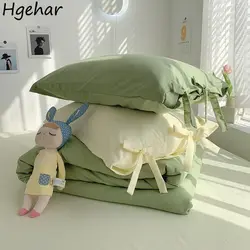 Pillowcase Solid Lace Up Simple Plain Soft Comfortable Couples Home Wedding Bedroom Throw Pillow Household Ins European Fashion