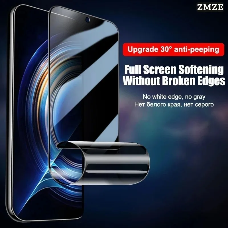 3 Stück Sichtschutz-Hydrogelfolie für Xiaomi Redmi Note 15 14 13 12 11Pro Plus 11S 10S Displayschutzfolie Anti-Fingerabdruck Anti-Spy-Film – Detail 6