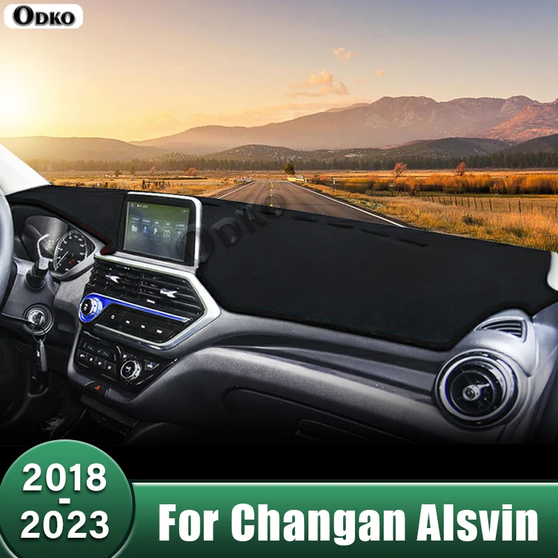 Чехол на приборную панель автомобиля, избегайте световых накладок, чехол с защитой от УФ-лучей, солнцезащитный козырек, защитные коврики для Changan Alsvin 2018 2019 2020 2021 2022 2023 Чехол на приборную панель автомобиля, избегайте световых накладок, чехол с защитой от УФ-лучей, солнцезащитный козырек, защитные коврики для Changan Alsvin 2018 2019 2020 2021 2022 2023