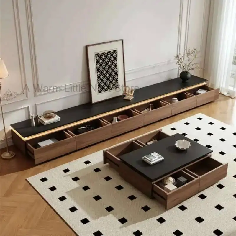 Minimalist TV Cabinet Coffee Table Combination Living Room Household Ambient Modern Tv Stand Meuble Salon Home Furniture