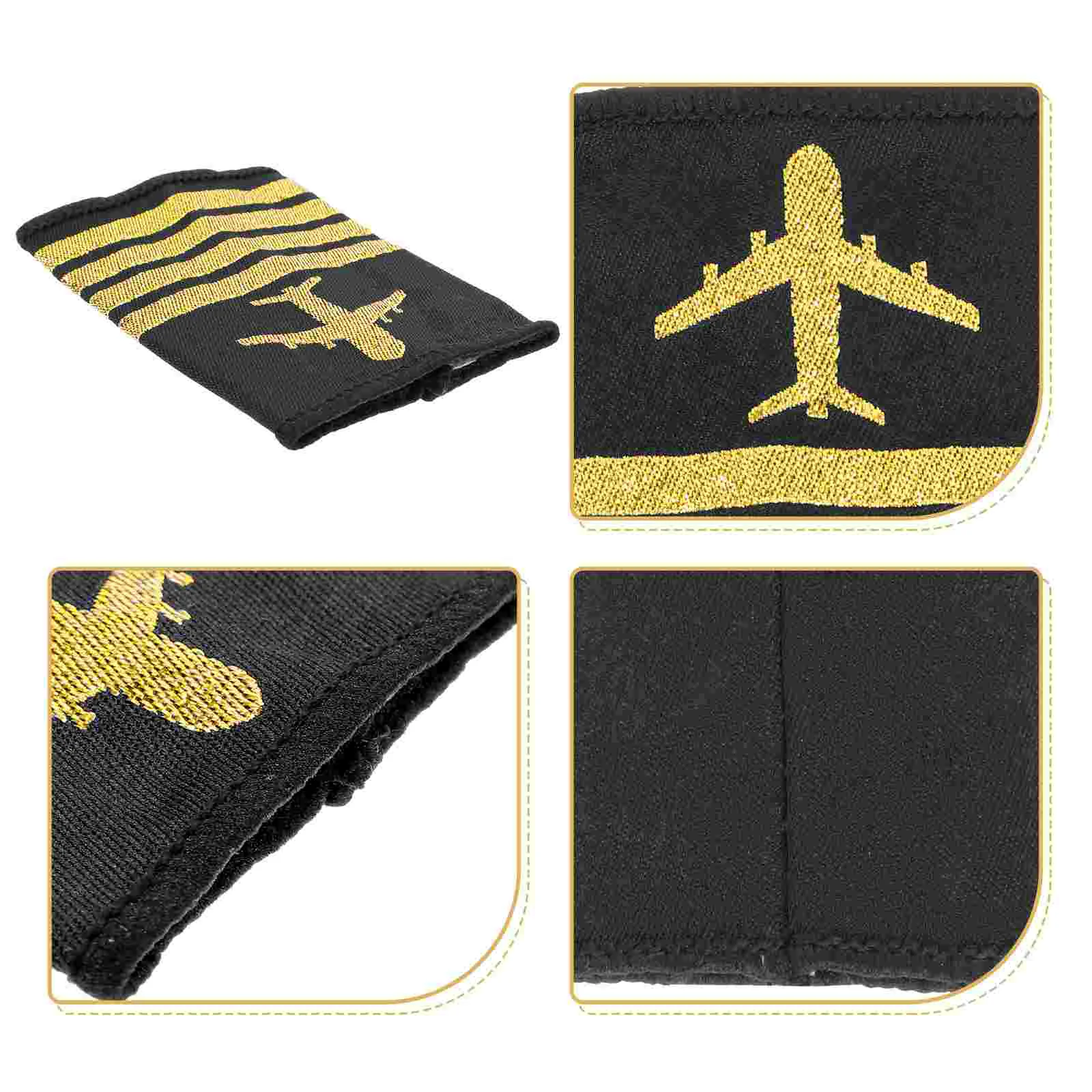 Airlines Pilot Epaulets Uniform Bars Traditional Professional Pilot Aviators Captain Uniform Epaulettes Gold Stripes Pilot