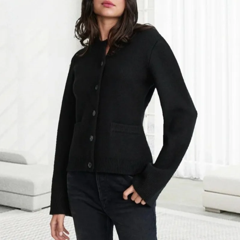 Nouveau Cardigan pour femmes veste d'extérieur tricoté à manches longues haut automne hiver coréen pull manteau femme vêtements Sueter Femini