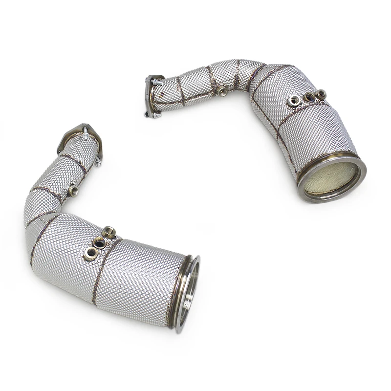 

Custom Catted Header Downpipe With OPF For Audi SQ8 4.0T 2018-2024 With Catalyst Exhaust System SS304 Pipe Muffler